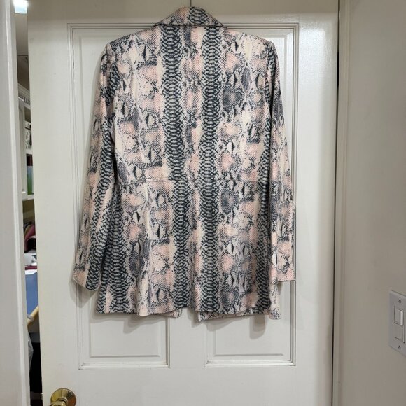 New with Tags Joseph Ribkoff Jacket Grey, Pink & White sz M - Picture 4 of 9